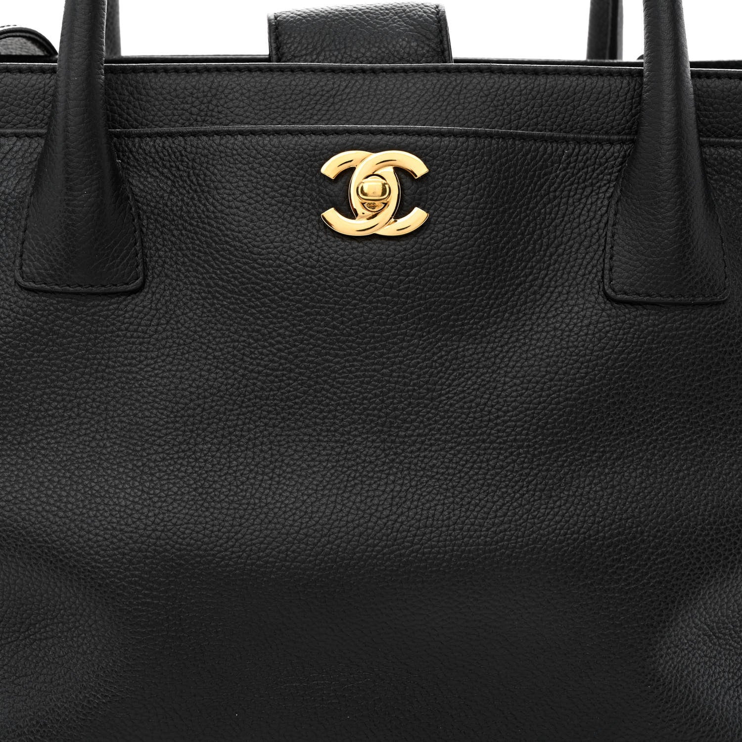 Chanel Calfskin Cerf Executive Shopper Tote Black 13 of 16