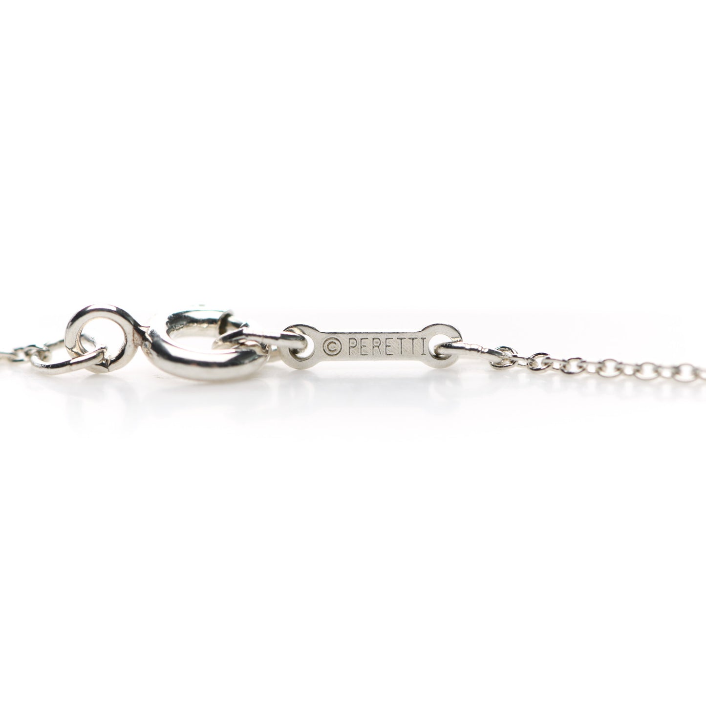 Sterling Silver 12mm Elsa Peretti Bean Pendant Necklace