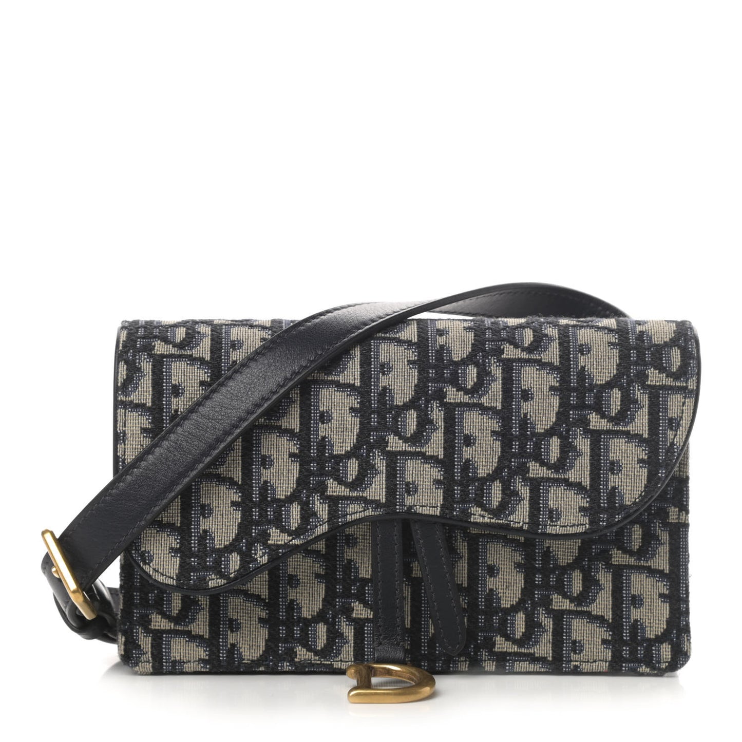 Oblique Saddle Belt Bag Blue
