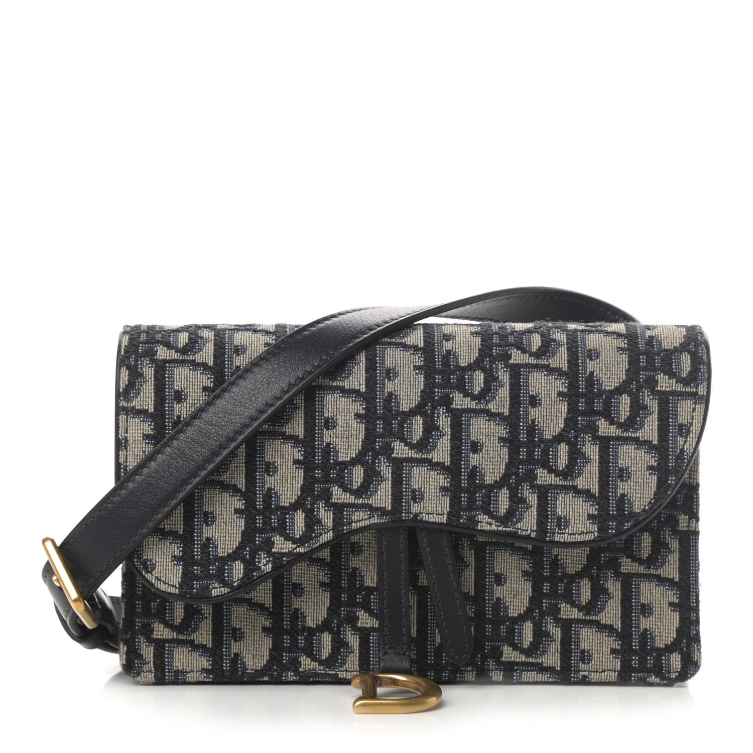 Christian Dior Oblique Saddle Belt Bag Blue 1 of 4