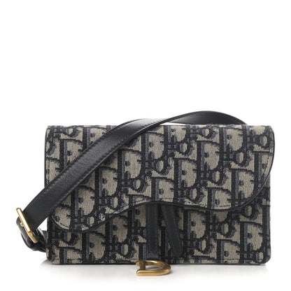 Christian Dior Oblique Saddle Belt Bag Blue 1 of 4