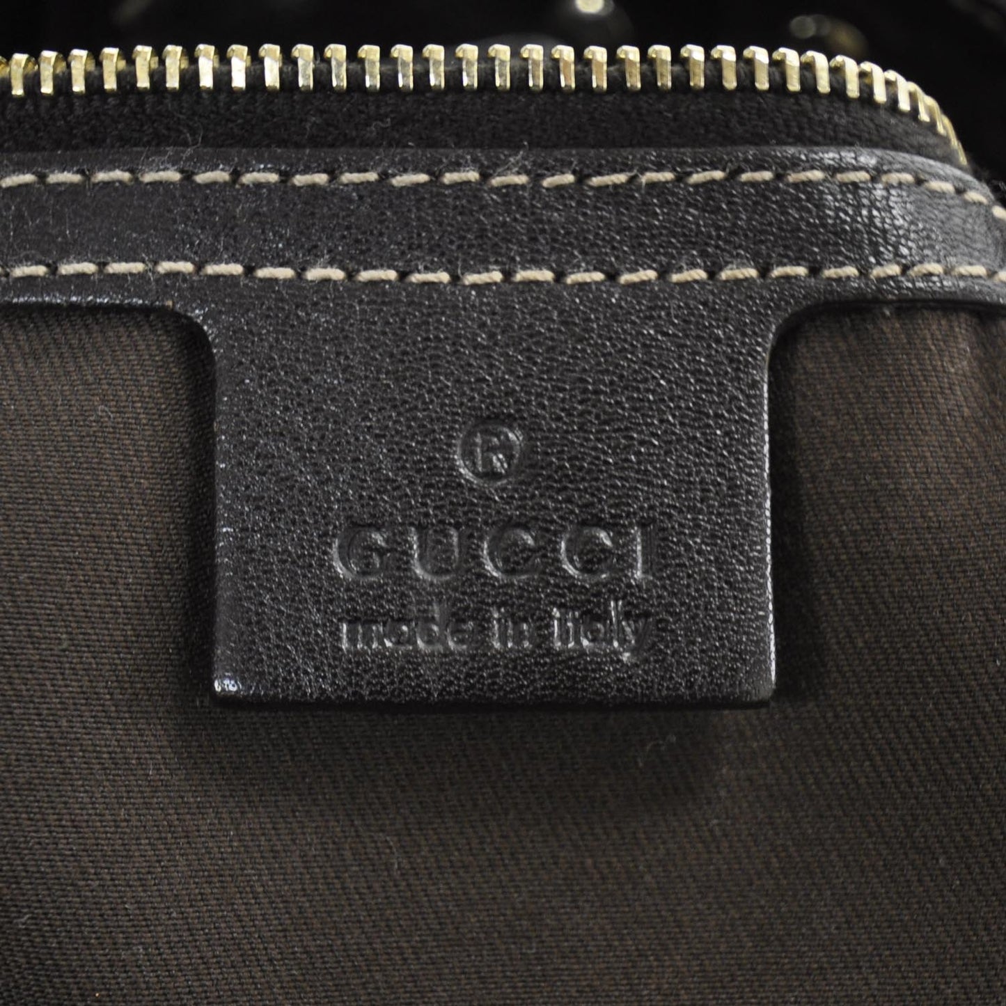 Monogram Studded Pelham Tote Dark Brown