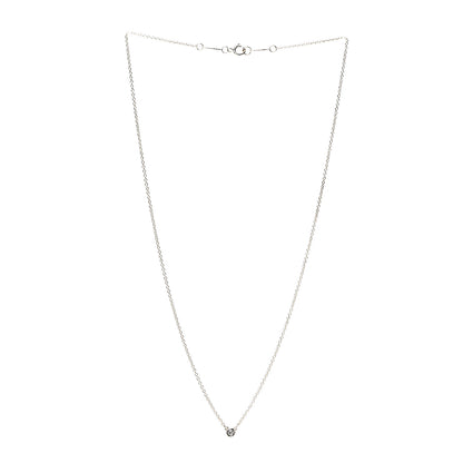 Tiffany 18K Rose Gold Diamond .03ct Elsa Peretti Diamonds by the Yard Pendant Necklace 2 of 5