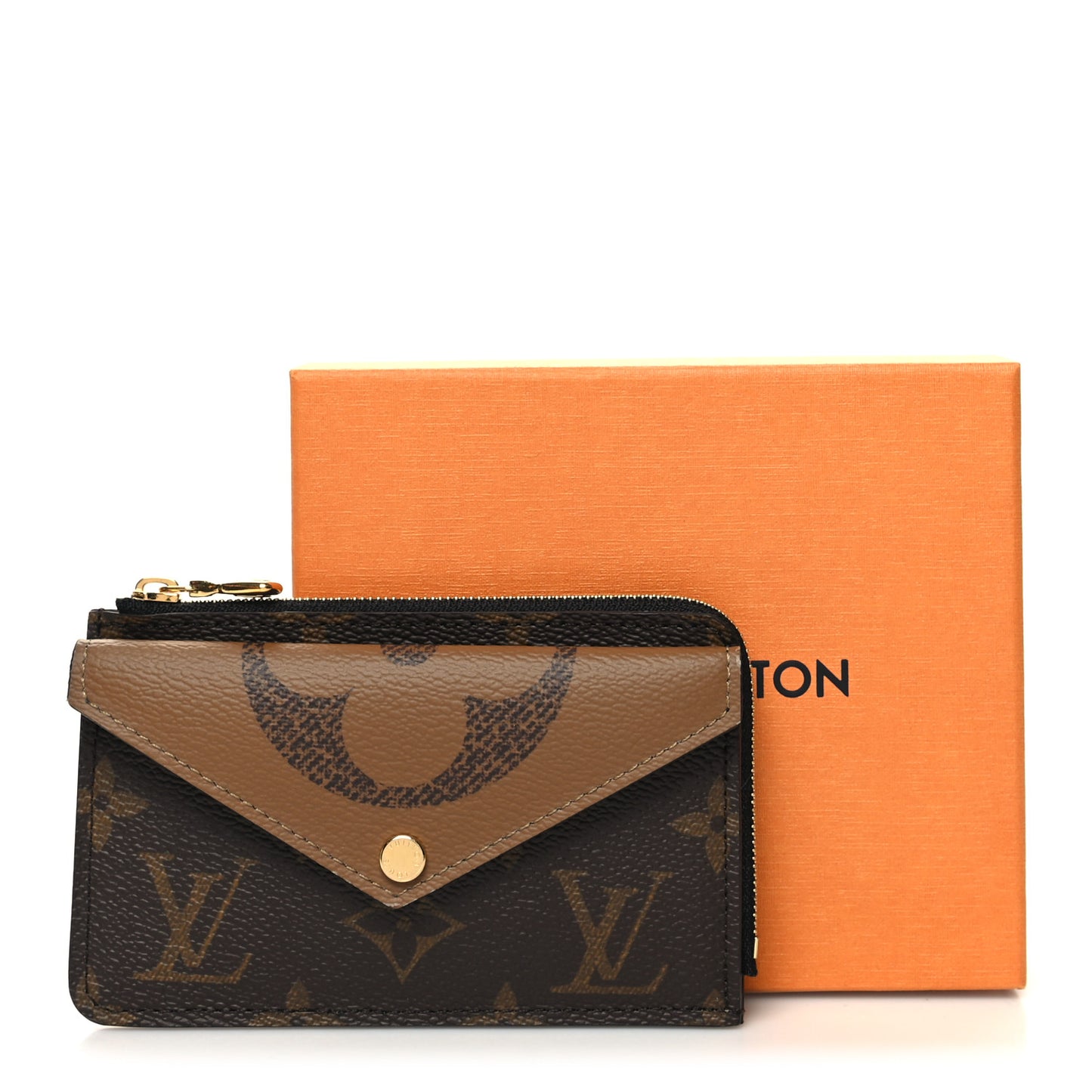 Reverse Monogram Recto Verso Card Holder Brown