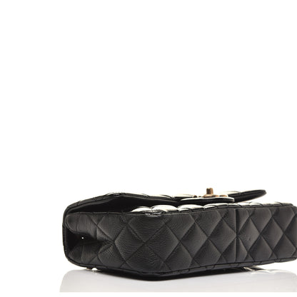 Chanel Patent Goatskin Quilted Medium CC Eyelet Flap Black 7 of 9