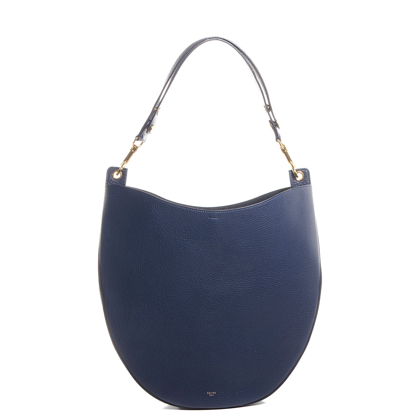 Crisped Calfskin Large Hobo Ink Blue