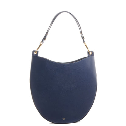 Celine Crisped Calfskin Large Hobo Ink Blue 1 of 8