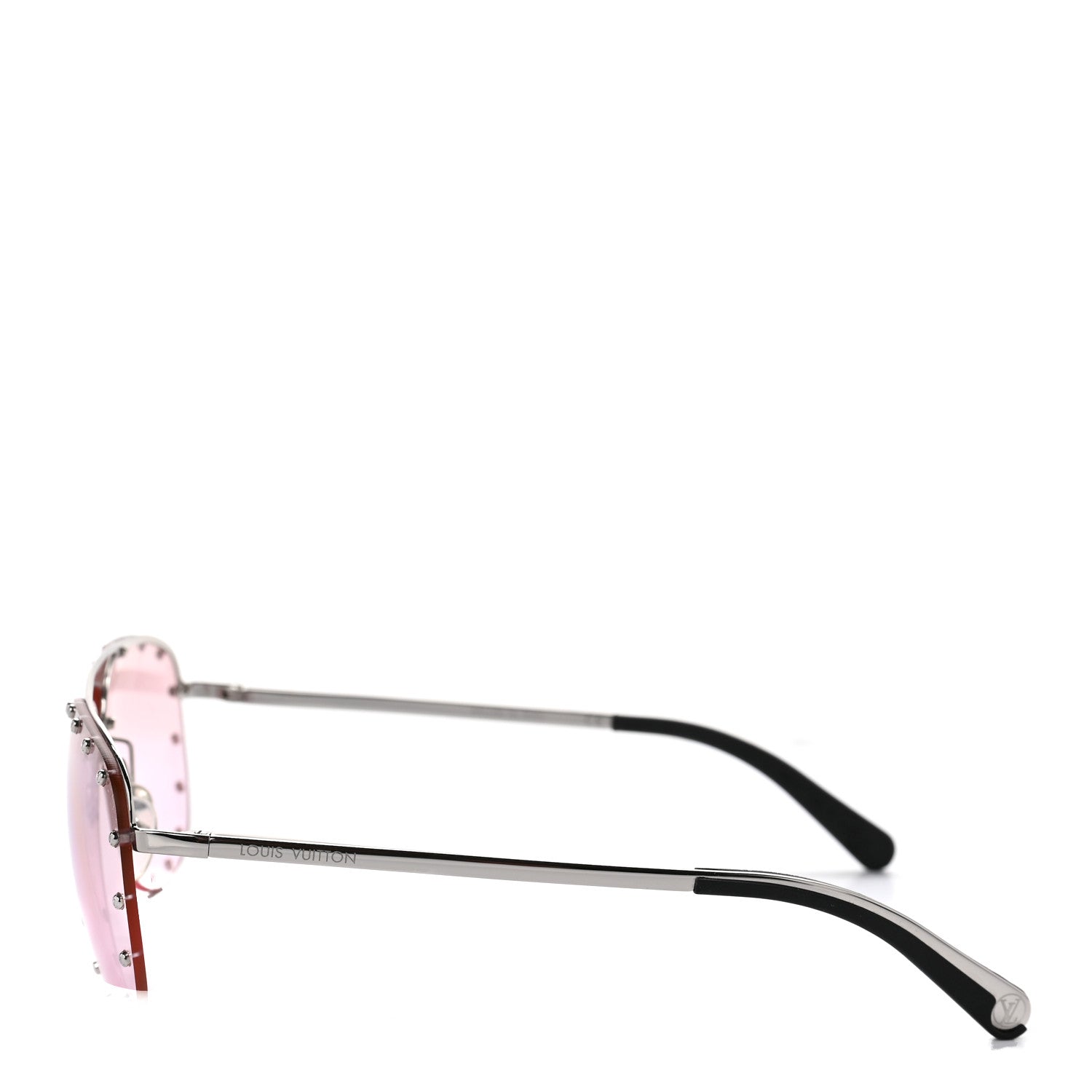 Louis Vuitton Metal The Party Aviator Sunglasses Z1207U Pink 3 of 9