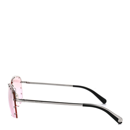 Louis Vuitton Metal The Party Aviator Sunglasses Z1207U Pink 3 of 9