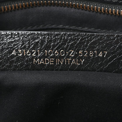Balenciaga Agneau Classic Hardware S City Logo Strap Black White 7 of 10