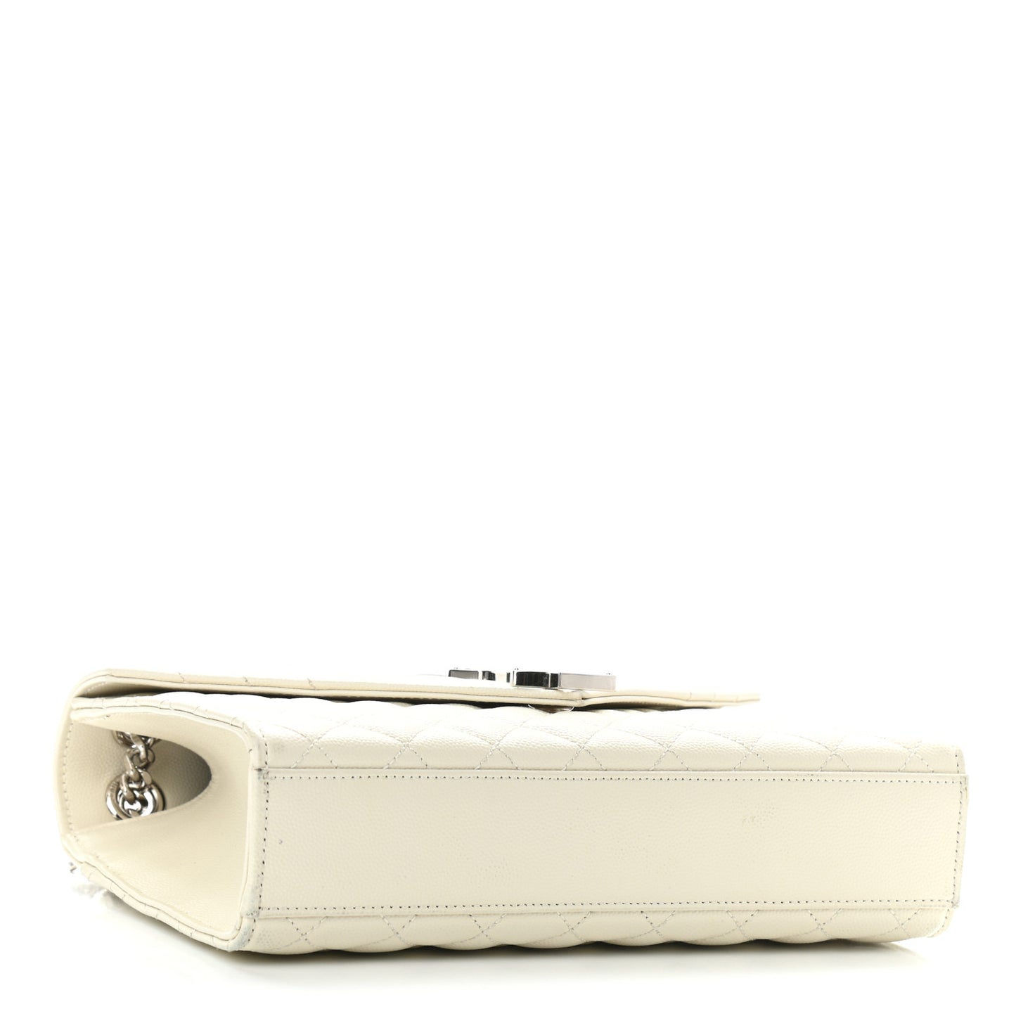Grain De Poudre Textured Mixed Matelasse Medium Triquilt Monogram Satchel Porcellana