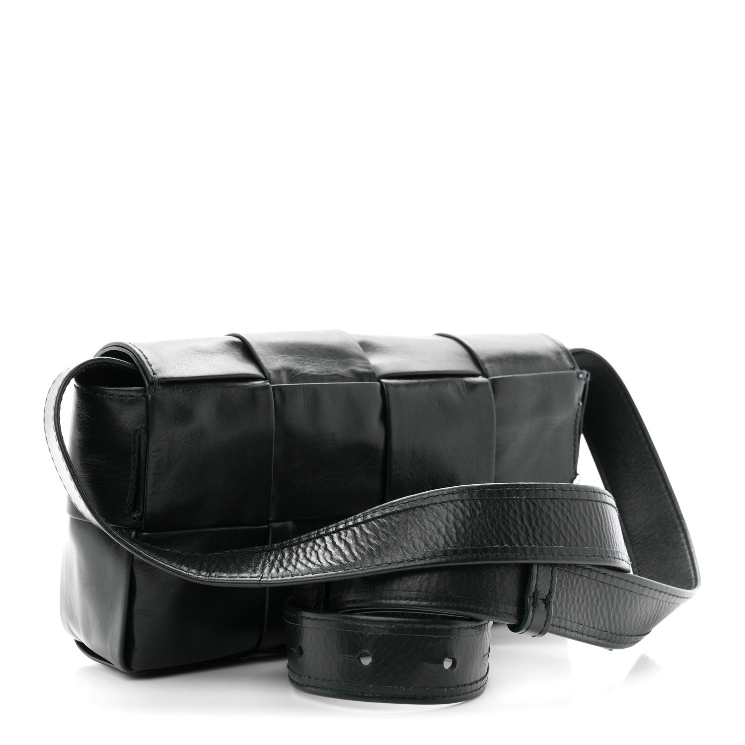 Bottega Veneta Paper Calfskin Intreccio Cassette Belt Bag Camping 3 of 11
