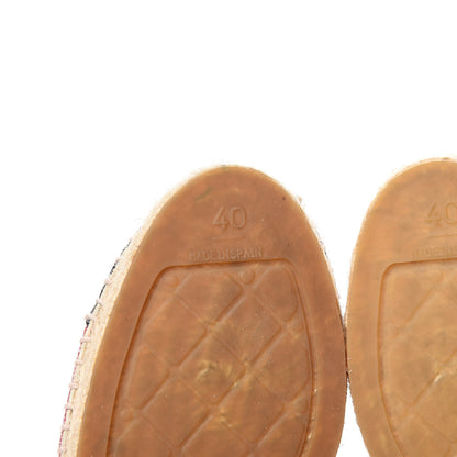 Chanel Linen CC Espadrilles 40 Pink Black 6 of 11