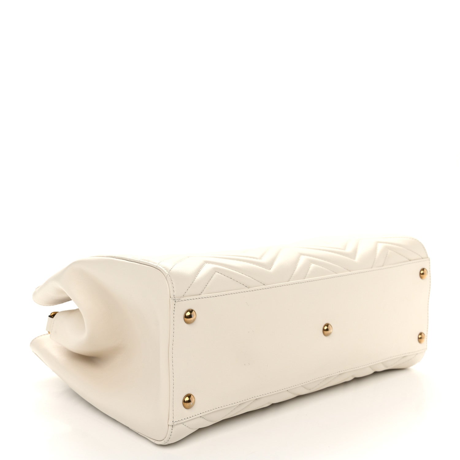 Gucci Calfskin Matelasse Medium GG Marmont Tote White 4 of 11