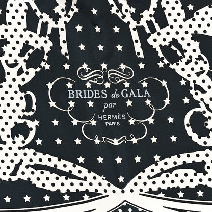 Hermes Silk Calfskin Brides De Gala Folk Bandana Scarf 55 Vert Fonce 2 of 4