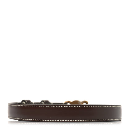 Celine Box Calfskin Small 18mm Triomphe Belt 75 30 Chestnut 2 of 5