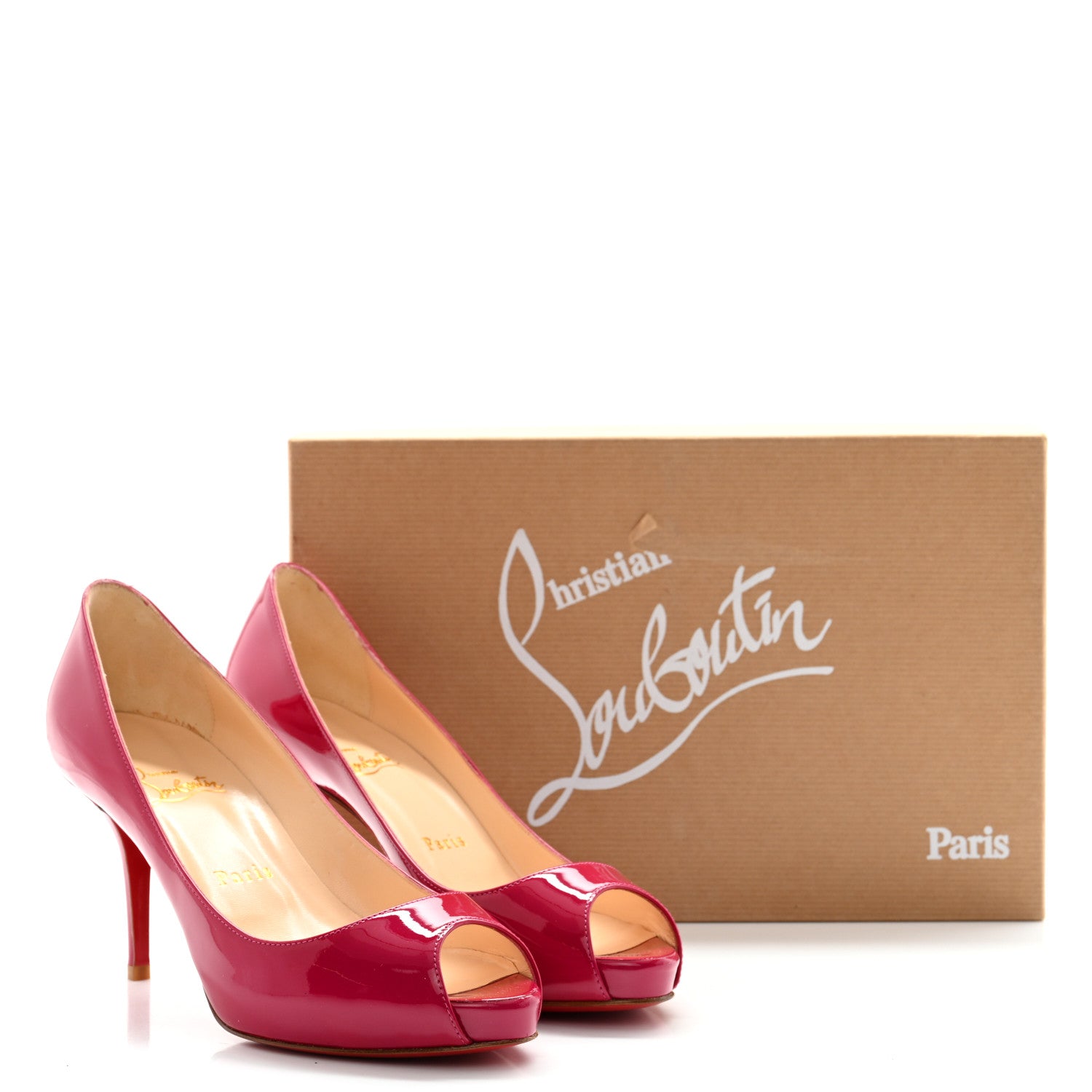 Christian Louboutin Patent Mater Claude 85 Pumps 36.5 Framboise 11 of 11