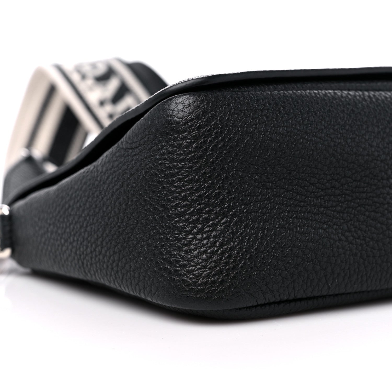 Prada Vitello Daino Soft Flap Crossbody Black 7 of 8