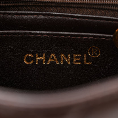 Chanel Lambskin Quilted Mini Square Flap Bag Dark Brown 6 of 13