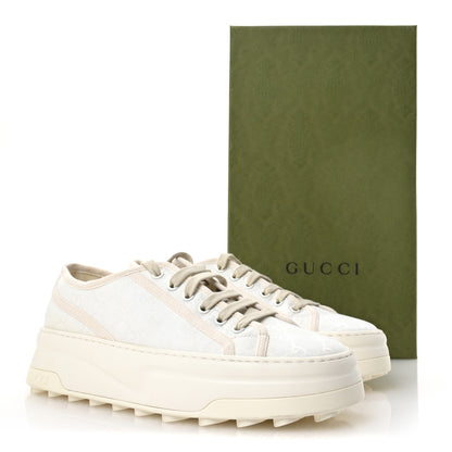 Gucci GG Monogram Womens 1977 Tennis Platform 52mm Sneakers 41 Great White Mystic White 9 of 9