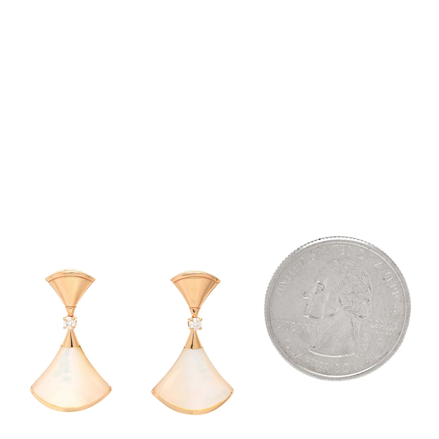 18K Rose Gold Diamond Mother of Pearl Divas' Dream Earrings