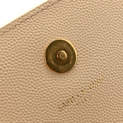 Saint Laurent Grain De Poudre Classic Monogram Kate Clutch Porcellana 7 of 11