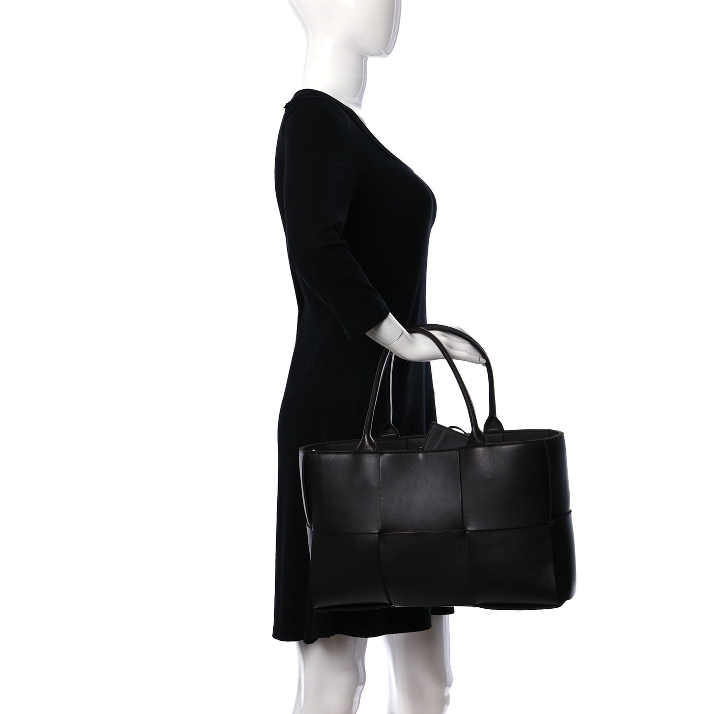 Nappa Maxi Intrecciato Arco Tote Fondant