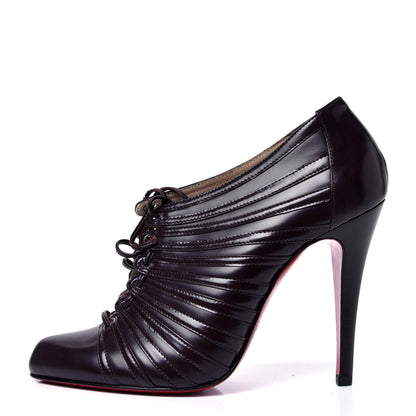 Christian Louboutin Calfskin Inverness Apollo 100 Booties 36 Brown 1 of 10