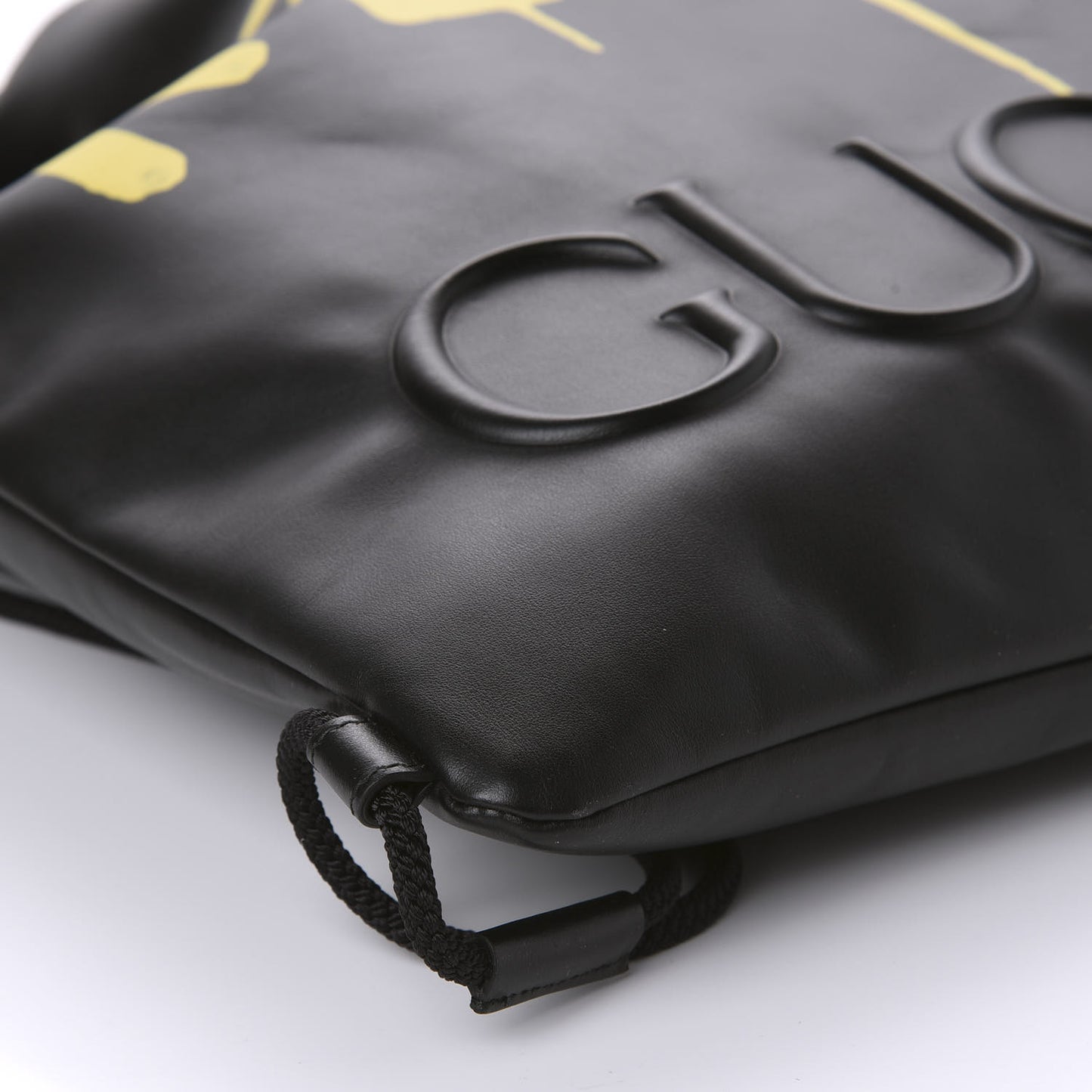 Calfskin Small GucciGhost Drawstring Backpack Black