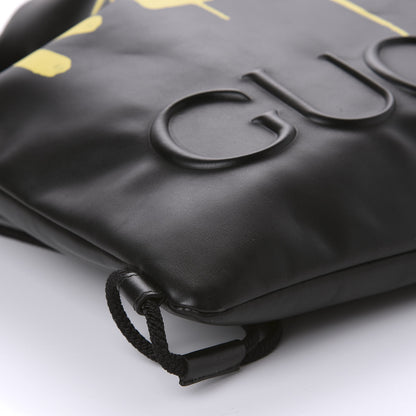 Gucci Calfskin Small GucciGhost Drawstring Backpack Black 5 of 10