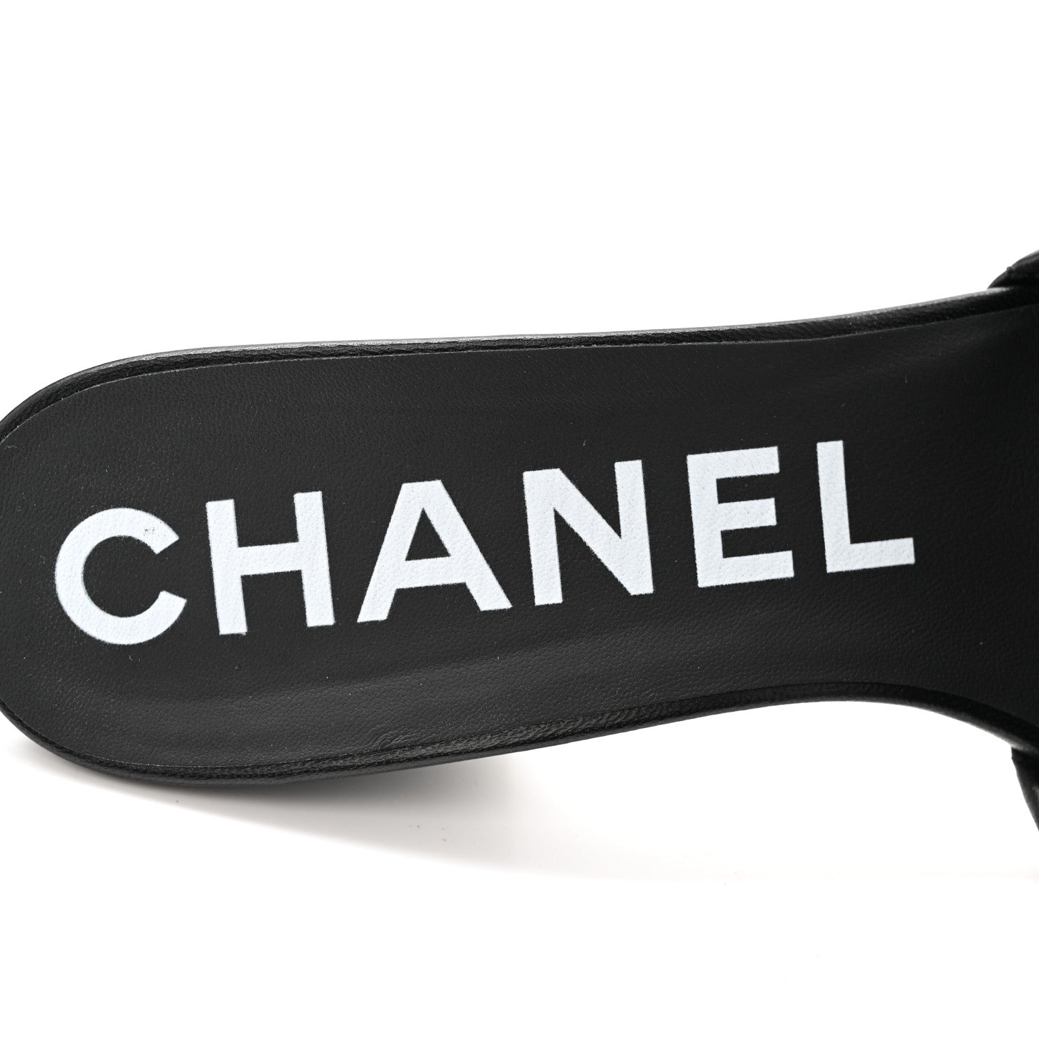 Chanel Lambskin Quilted Textured CC Mules 40 Black 6 of 11