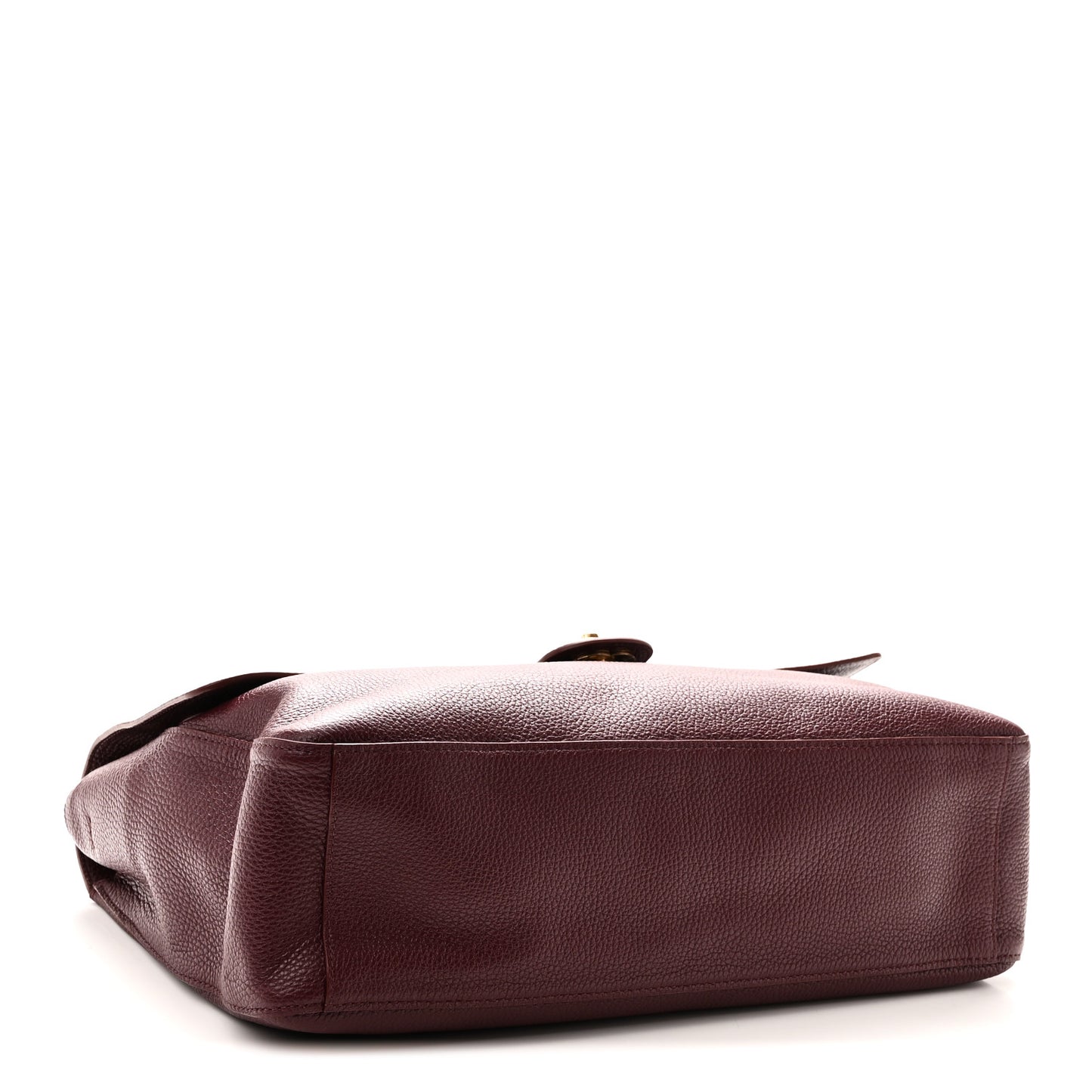 Grained Calfskin Small Souplissimo Maxi Flap Burgundy