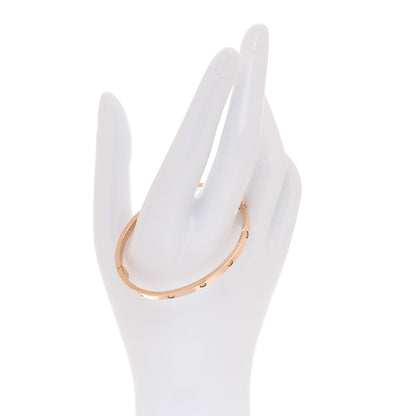 Cartier 18K Pink Gold 10 Diamond Small LOVE Bracelet 16 2 of 10