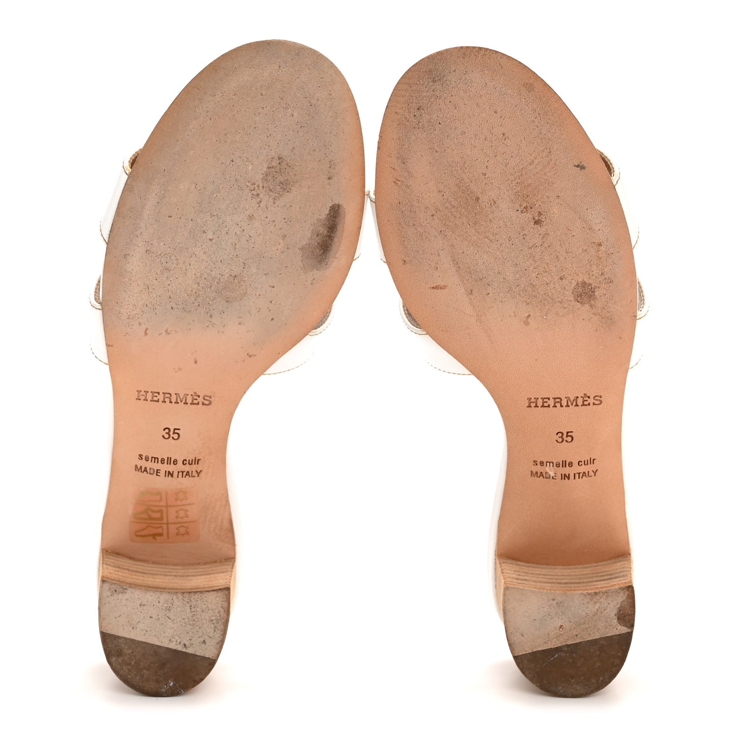 Calfskin Oasis Sandals 35 White