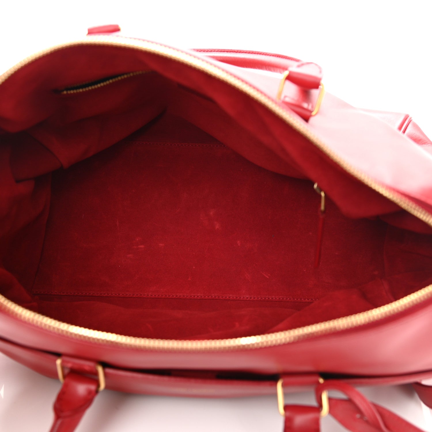 Saint Laurent Calfskin Classic Duffle 6 Red 5 of 15