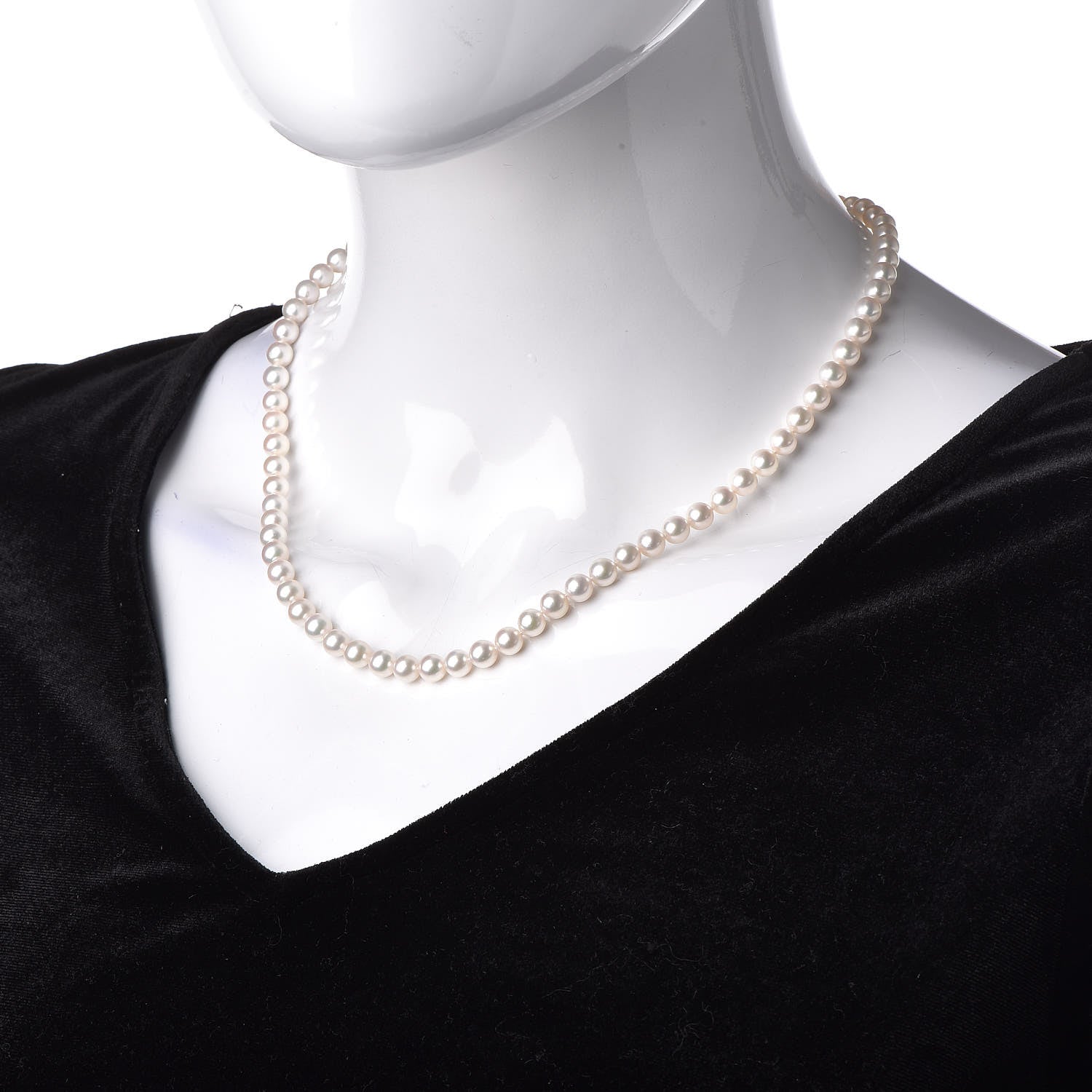 Mikimoto 18K Yellow Gold Akoya Pearl 6mm Strand Necklace 18 2 of 5