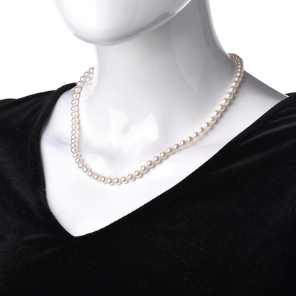 Mikimoto 18K Yellow Gold Akoya Pearl 6mm Strand Necklace 18 2 of 5