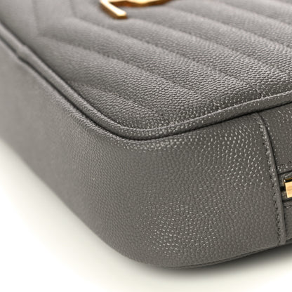 Saint Laurent Grain De Poudre Matelasse Monogram Mini Lou Camera Bag Fog 9 of 9