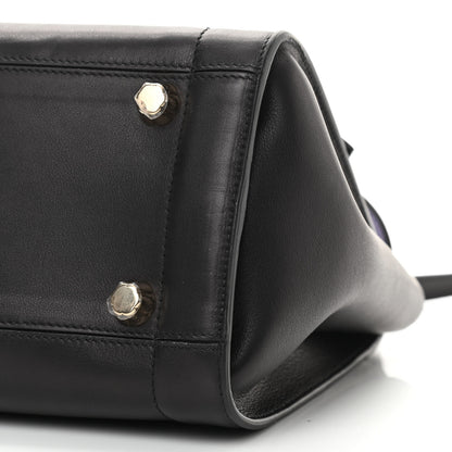 Salvatore Ferragamo Calfskin Sofia Rainbow Top Handle Bag Black 9 of 12