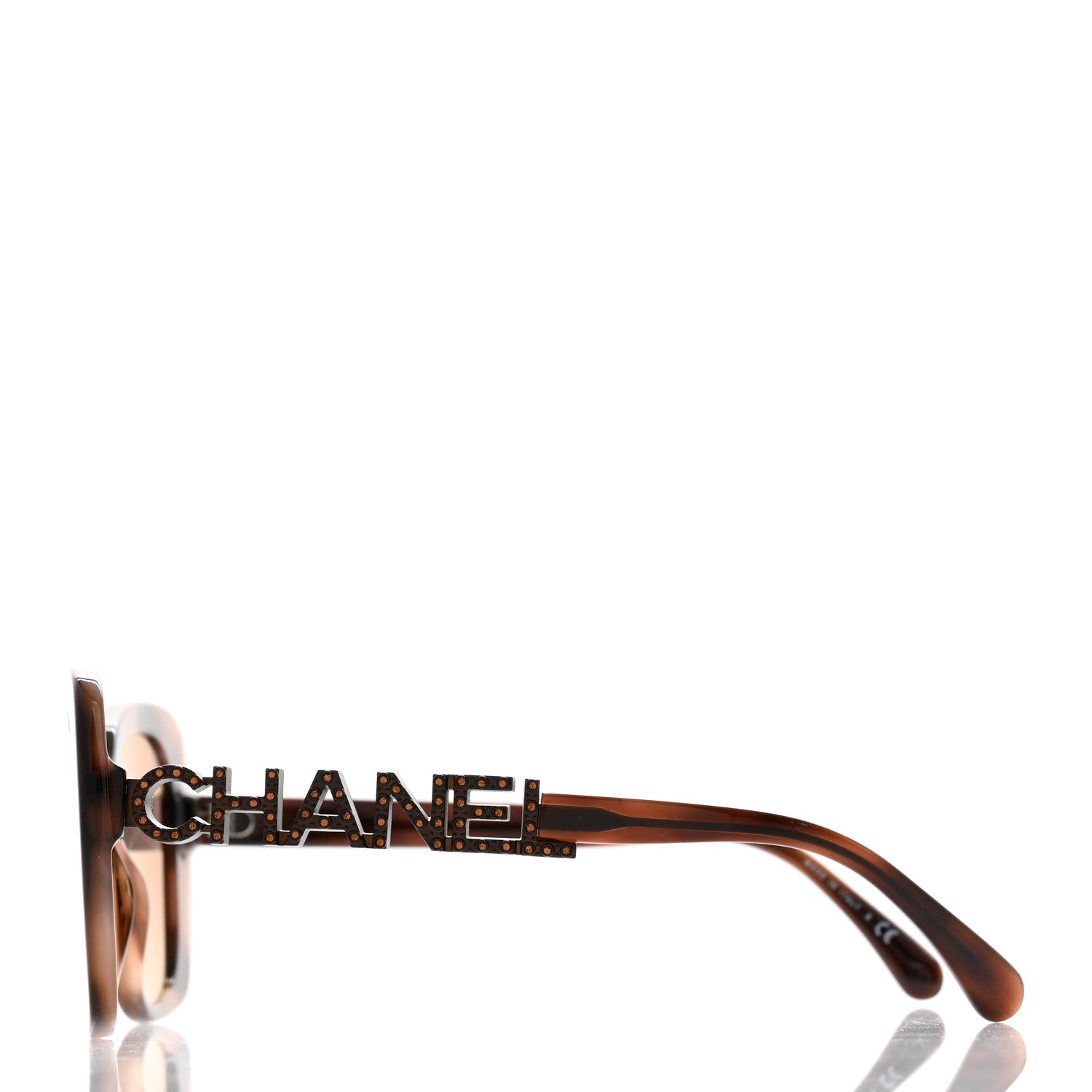Chanel Acetate Strass Square Sunglasses 5422 Tortoise 3 of 8