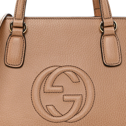 Gucci Dollar Calfskin Medium Soho Top Handle Satchel Camelia 8 of 11