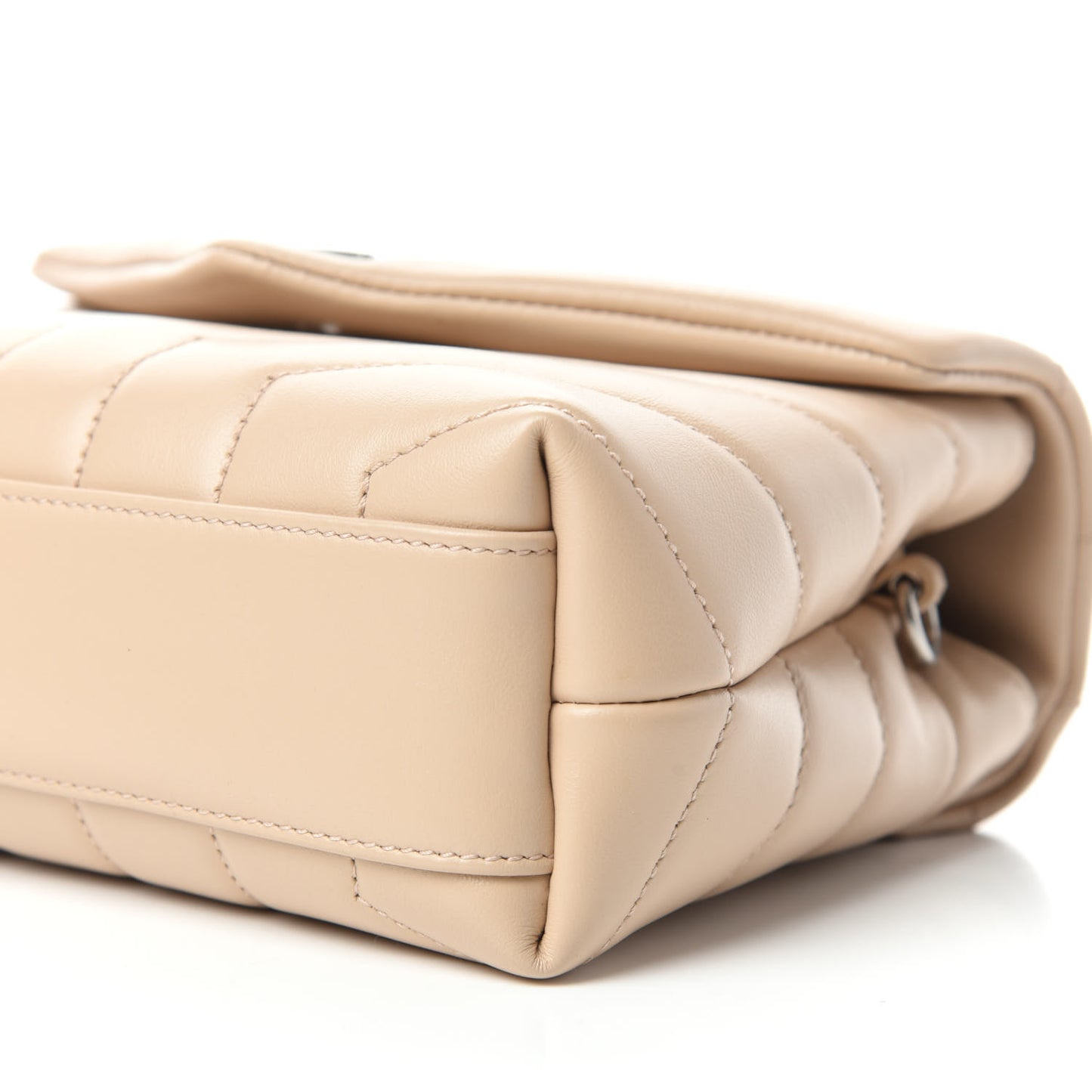 Calfskin Y Quilted Monogram Toy Loulou Satchel Nude Powder