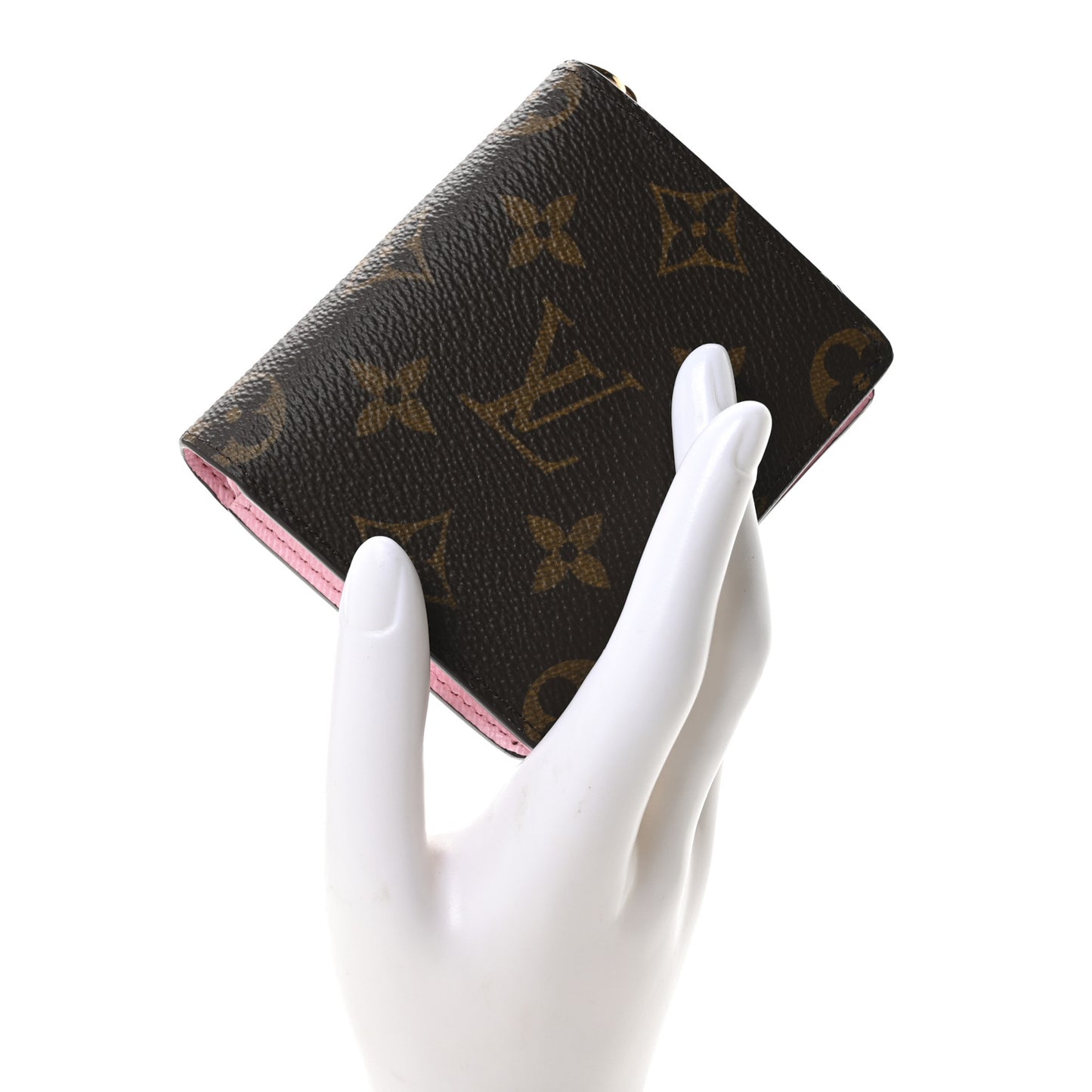 Monogram LV Charms Pocket Wallet Cotton Candy