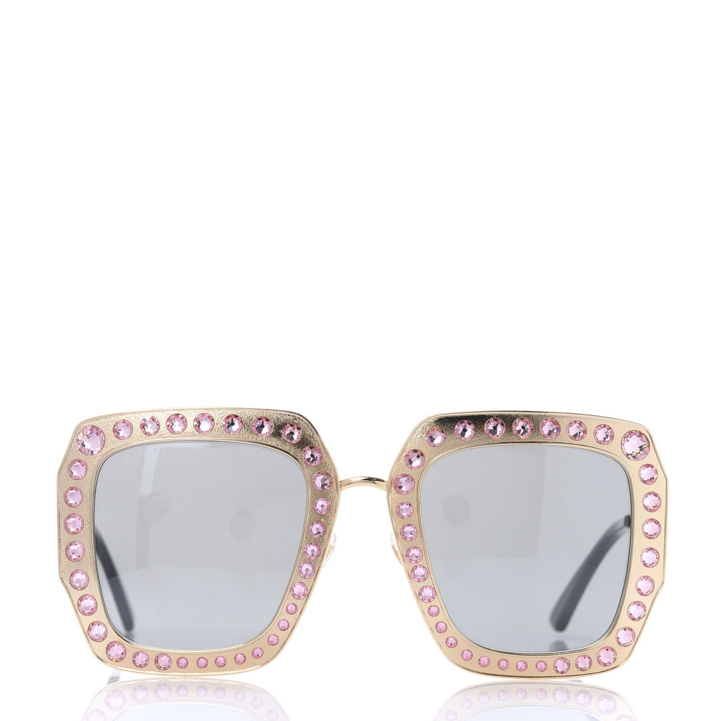 Metal Acetate Crystal Oversize GG0115S Sunglasses Gold