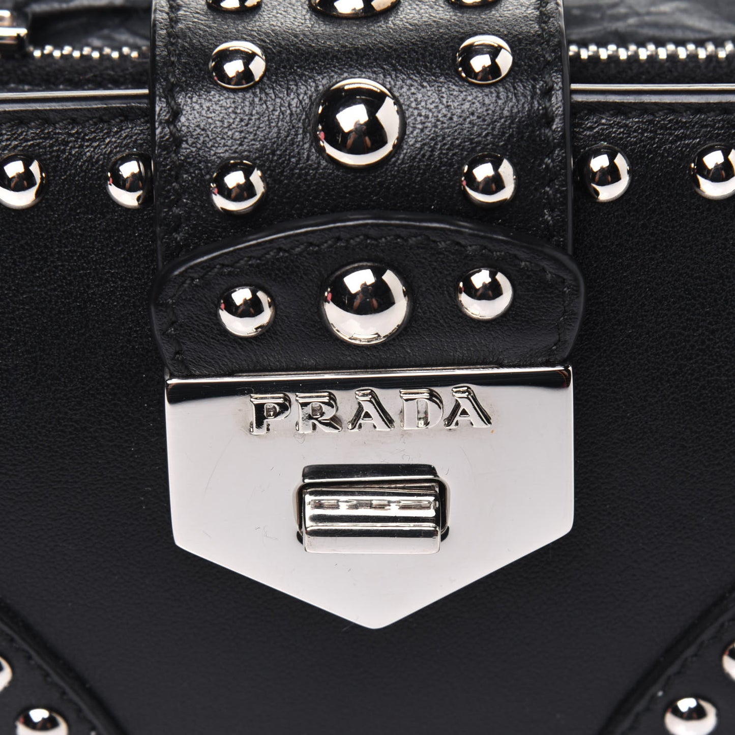 Soft Calf Studded Clutch Black