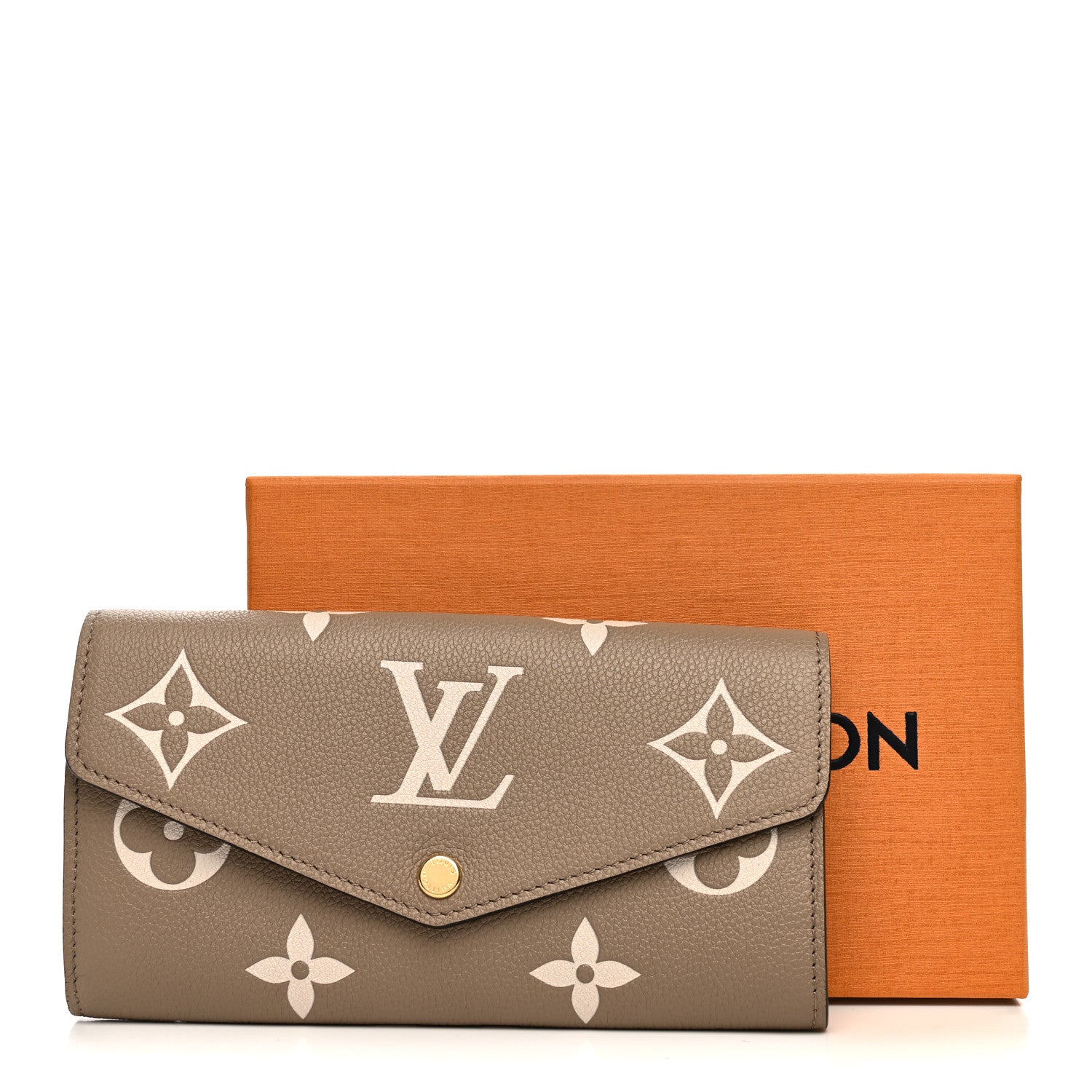 Louis Vuitton Empreinte Monogram Giant Sarah Wallet Tourterelle Creme 7 of 7