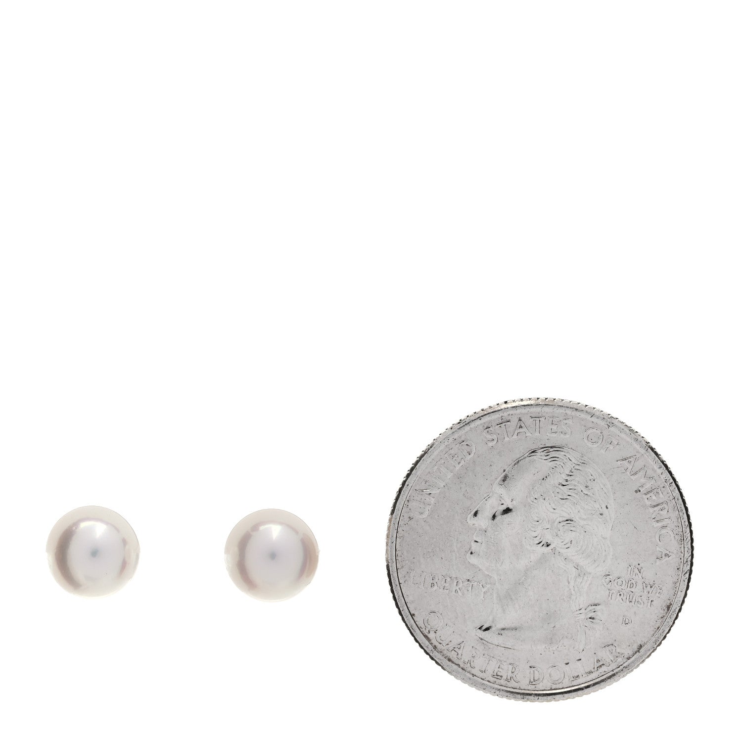 Mikimoto 18K White Gold Akoya Pearl 7-7.5mm Earrings 2 of 5