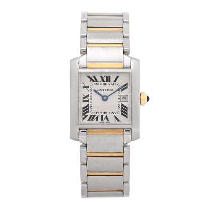 Cartier Stainless Steel 18K Yellow Gold 25mm Tank Francaise Quartz Watch 1 of 5