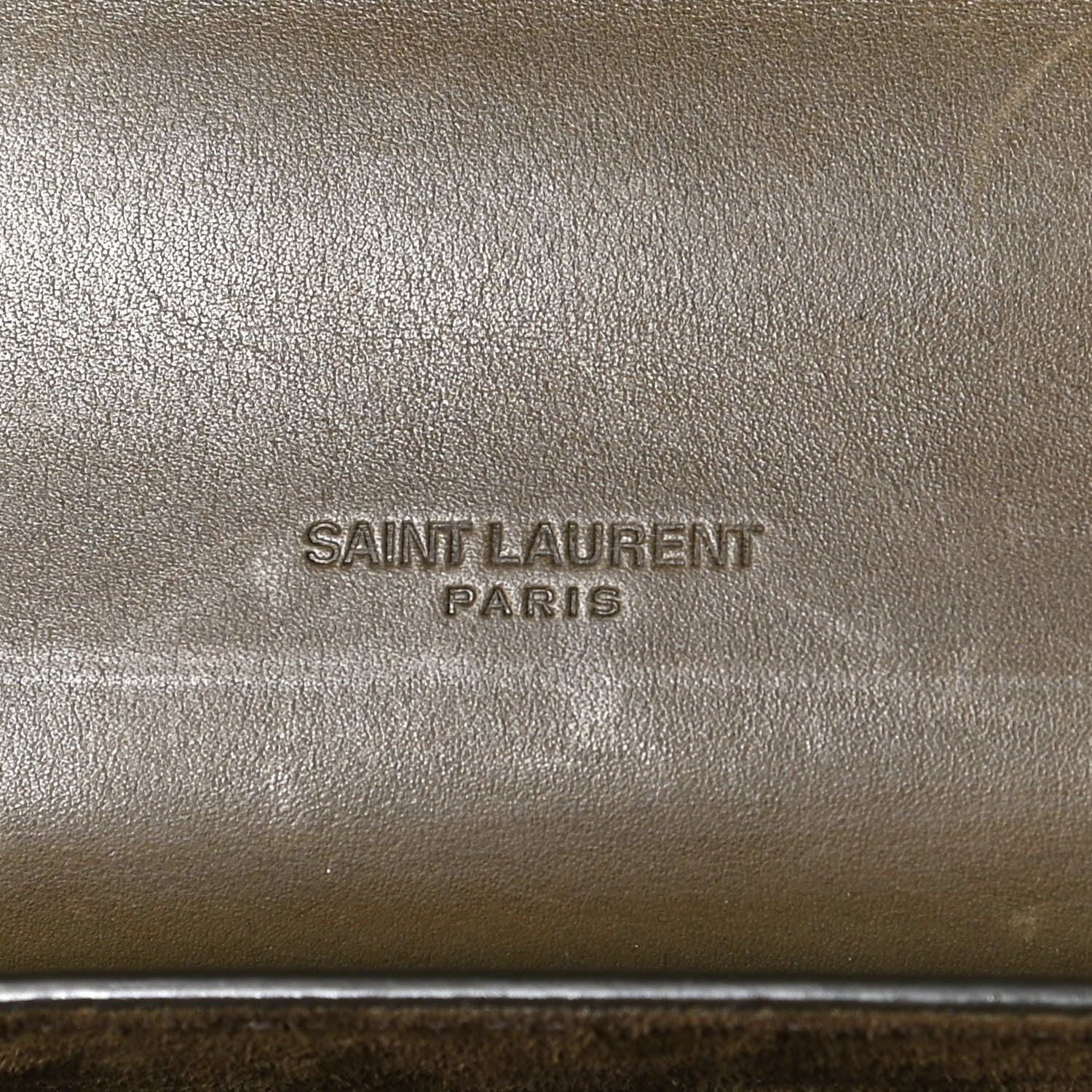 Saint Laurent Smooth Calfskin Monogram Medium Kaia Satchel Green 6 of 12