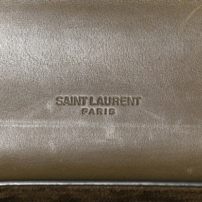 Saint Laurent Smooth Calfskin Monogram Medium Kaia Satchel Green 6 of 12